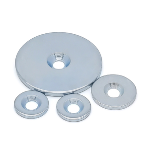 Round Steel Plates with Countersunk Hole for Pot Magnets