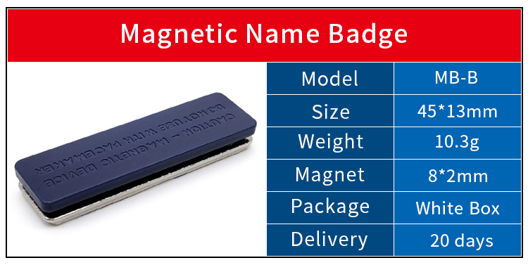 ABS Plastic Neodymium Magnetic Badge for Name Plate 