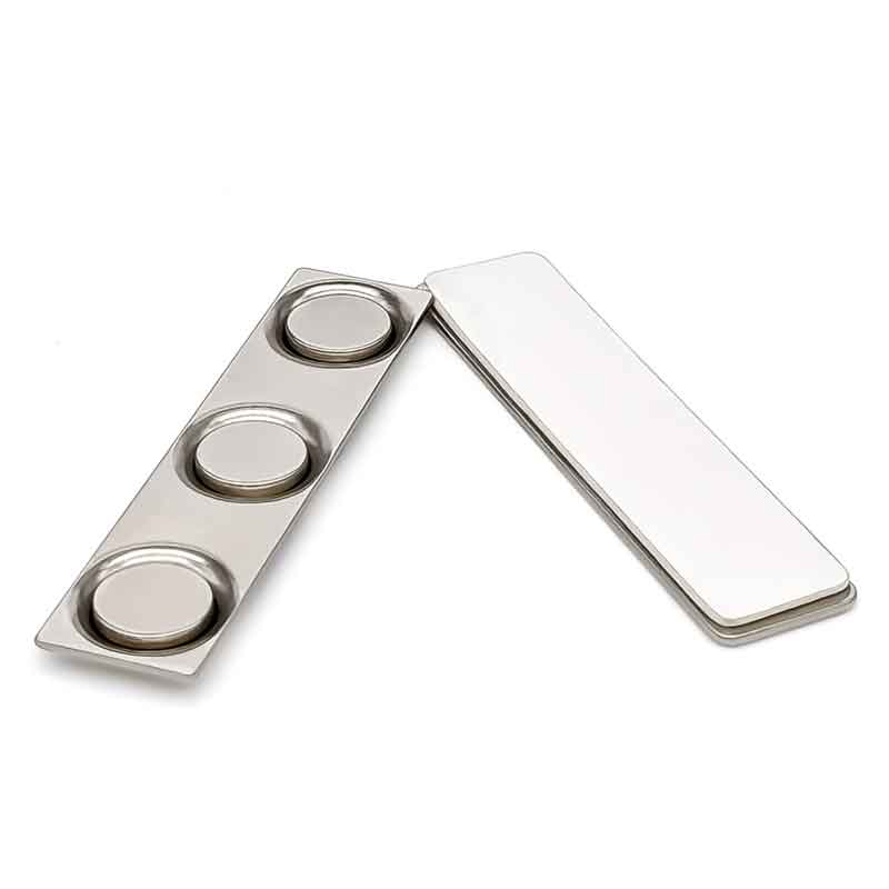 3M Adhesive Reusable Office ID Steel Plate Rectangle Neodymium Magnetic Name Badge