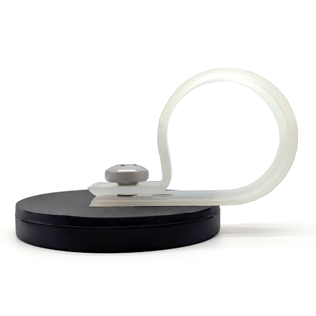Plastic Clamp Black Rubber Coated Pot Magnet