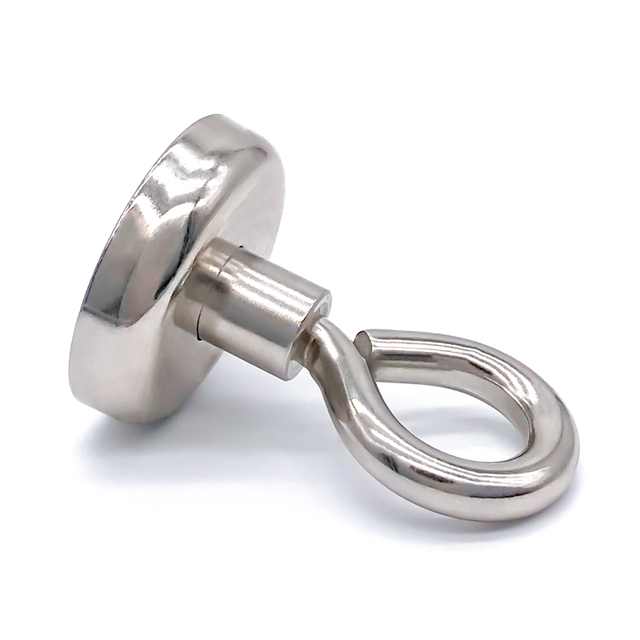 Round Base N35 NdFeB Pot Magnet with Eyebolt