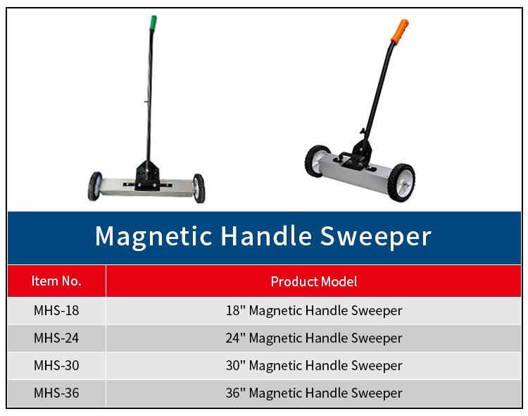 release handle magnetic sweeper