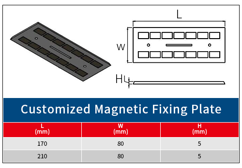Rectangular Customized NdFeB Permanent Magnetic Fixing Plate with Threaded Holes