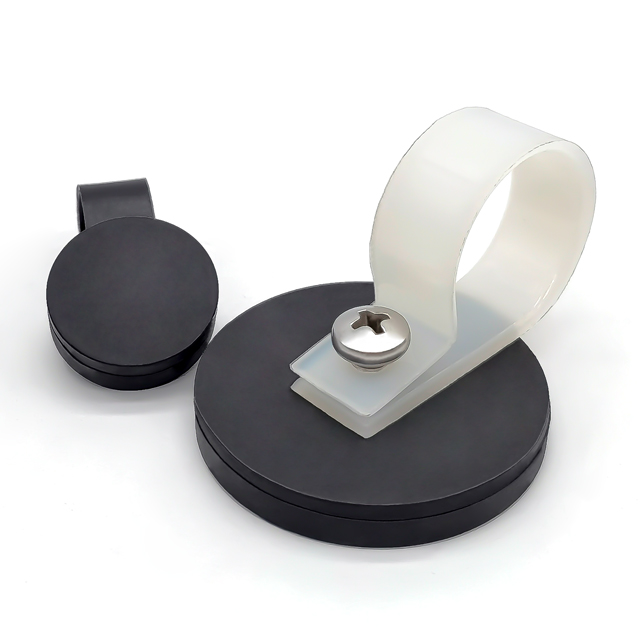 Plastic Clamp Black Rubber Coated Pot Magnet