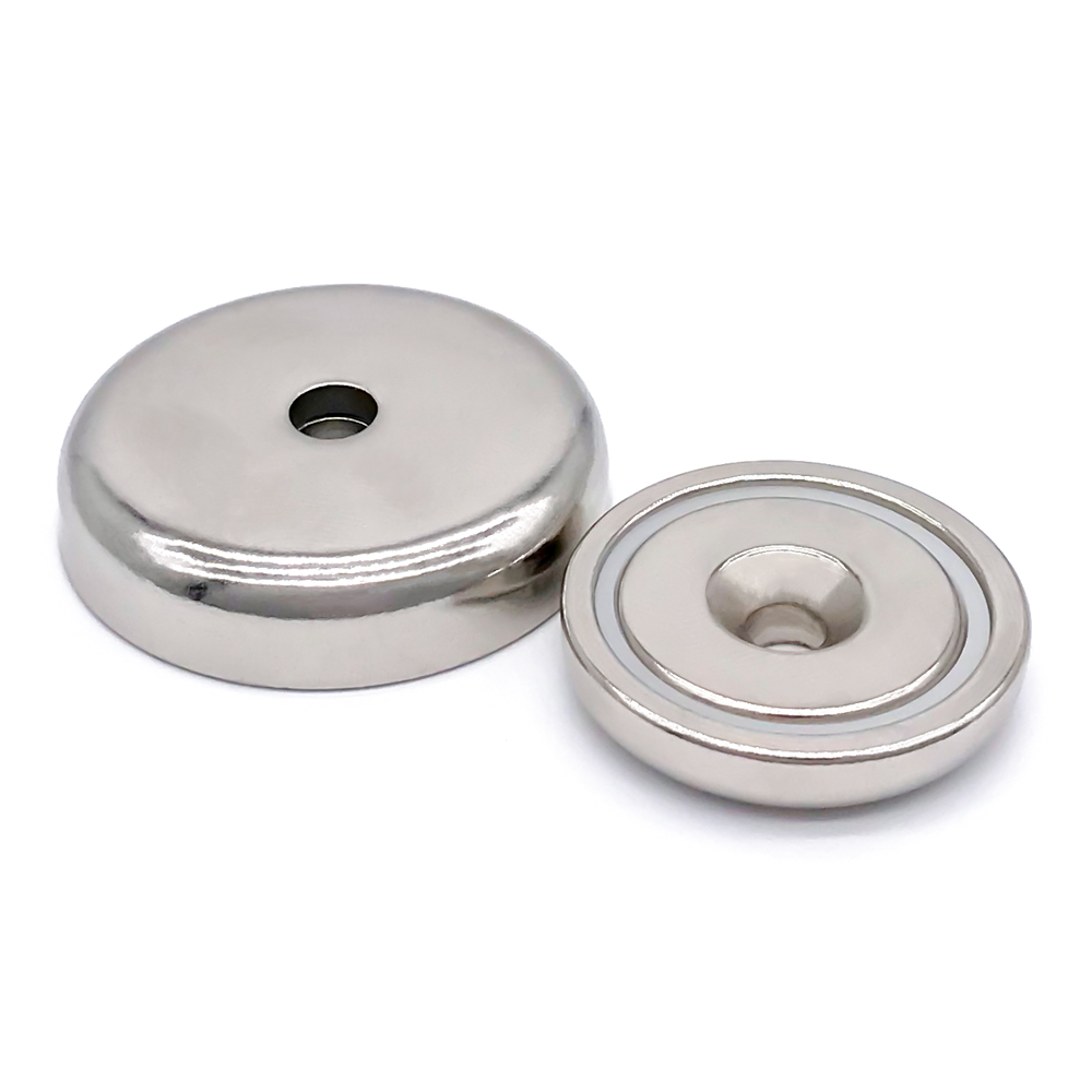 Nickel Plating Neodymium Permanent Pot Magnet in Countersunk Hole