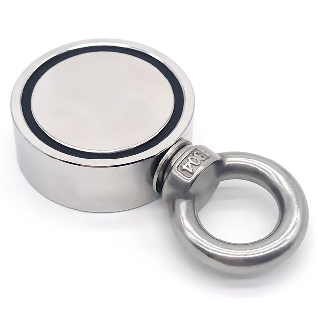 Double Sided Neodymium Fishing Magnets with SST Eye Stud 