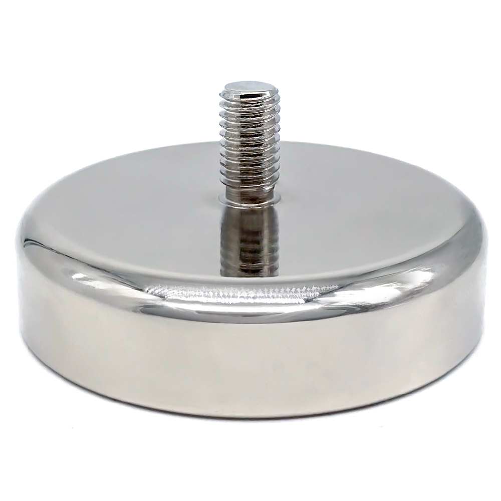 Single Side Stainless Steel Eyenut Round Neodymium Fishing Magnet