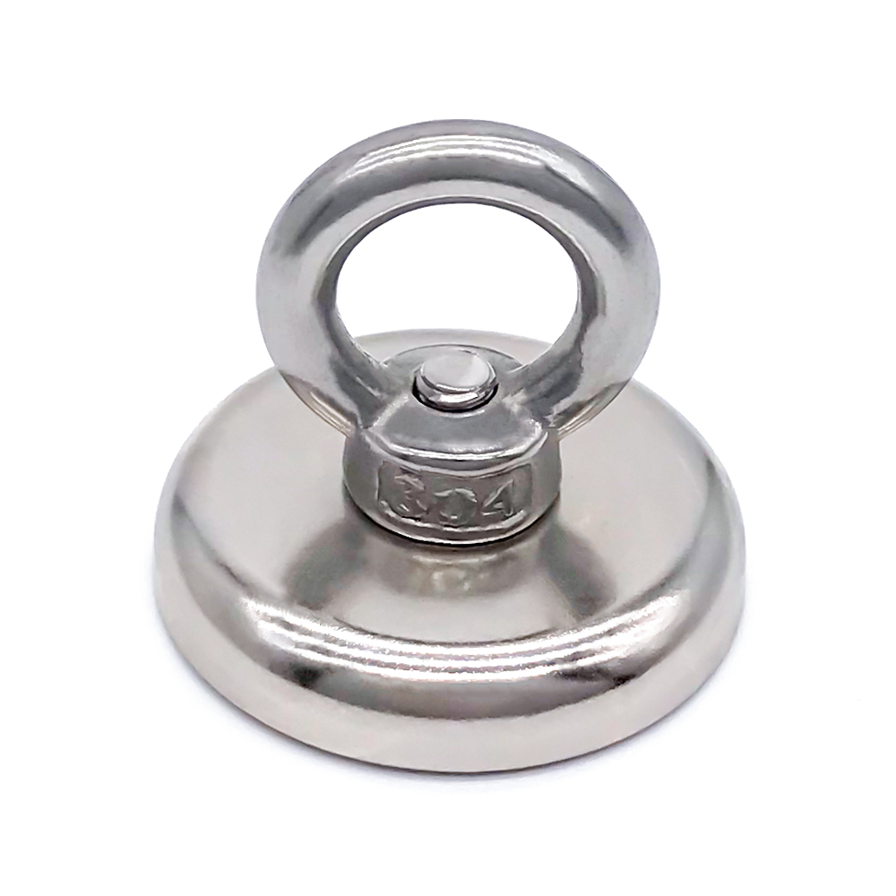 Round Search Neodymium Magnet with SST Ring 