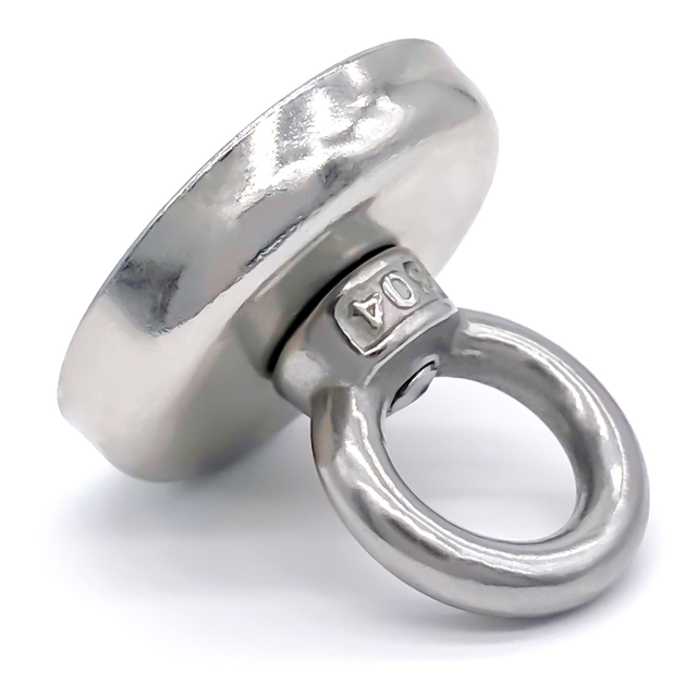 Round Base Underwater Search Neodymium Fishing Magnet with Lifting Ring