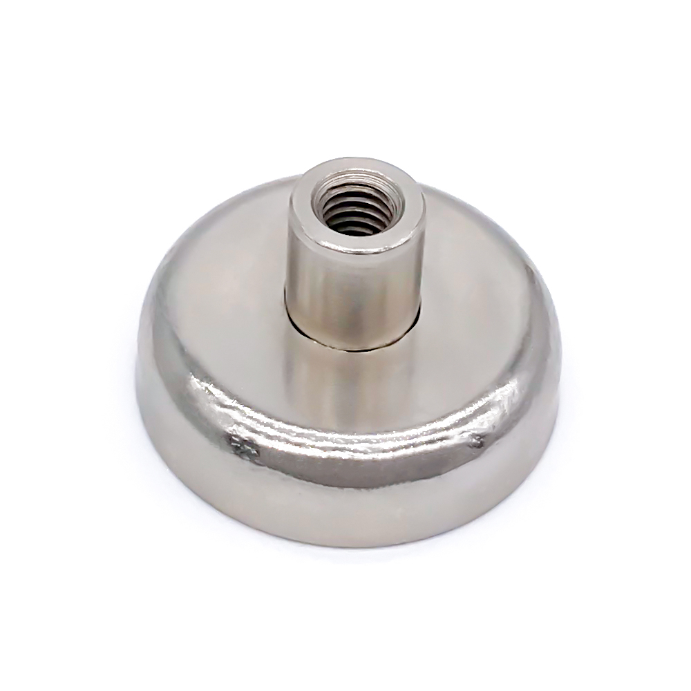 Round Neodymium Pot Magnet with inside Threaded Rod 