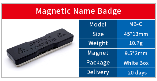 Rectangle Magnetic Name Badge