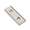 Hot Sales High Quality N35 N45 Neodymium Rectangle Magnetic Tool Block Shape Ni Plating Countersunk Hole NdFeB Channel Magnet